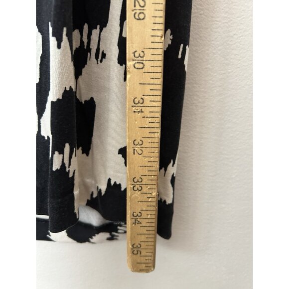 Diane von Furstenberg Zoe Silk Dress Women’s Black White Abstract Print Size 4 - Picture 7 of 9
